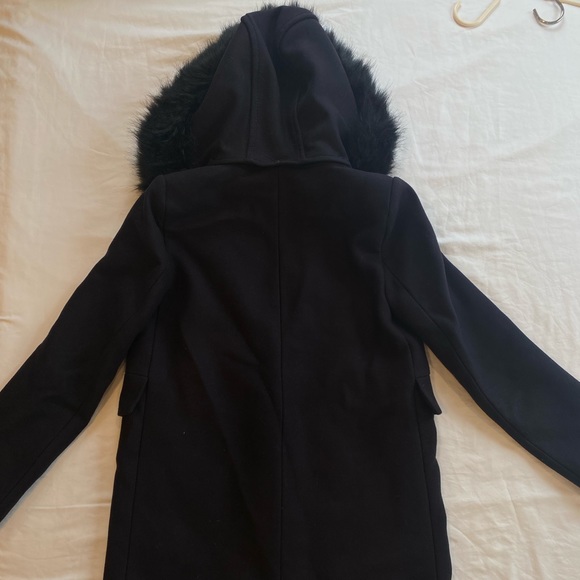 Zara Faux Fur Collar Coat - Picture 3 of 8